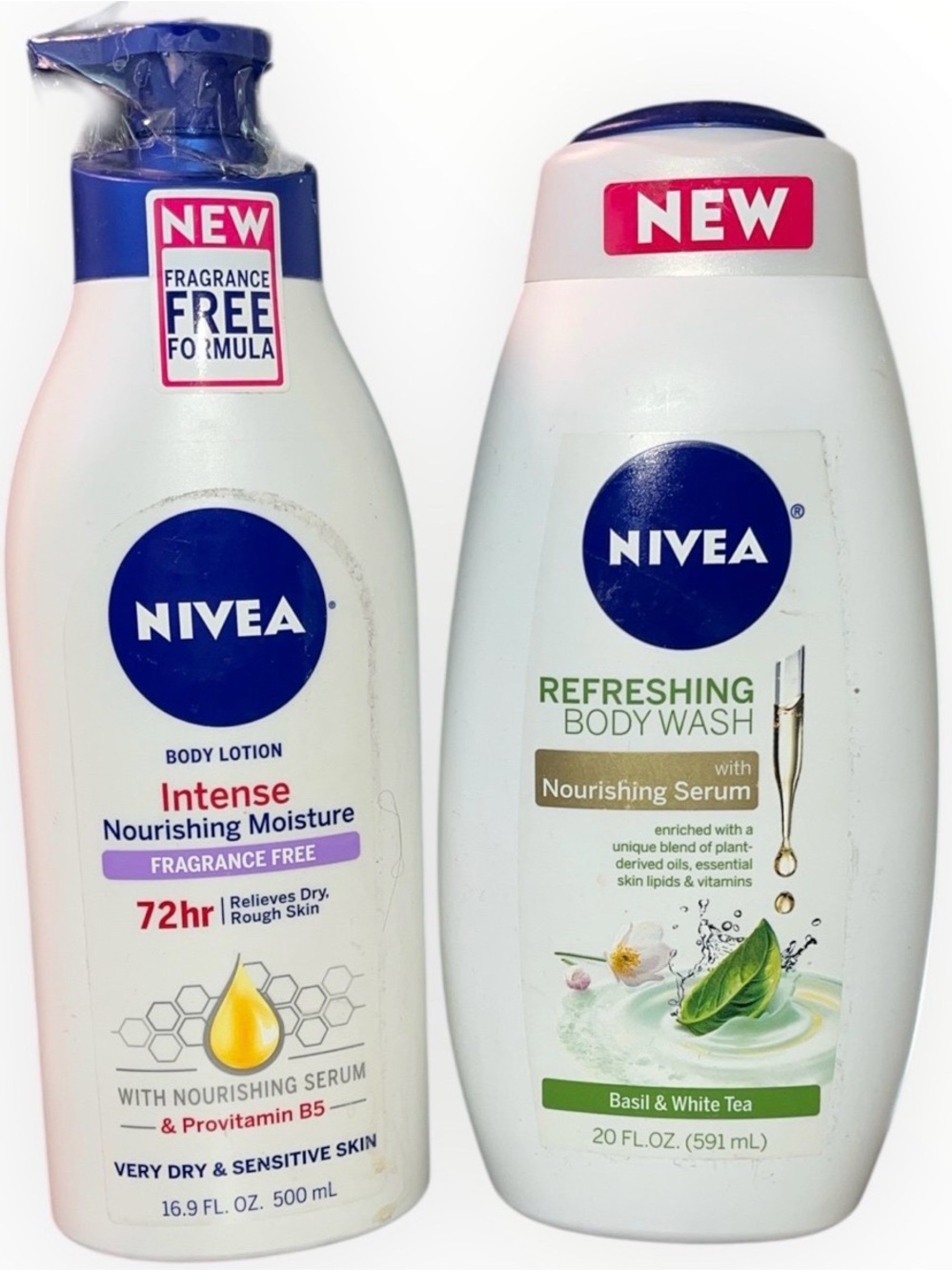 Nivea Intense Nourishing Moisture Body Lotion & Refreshing Body Wash